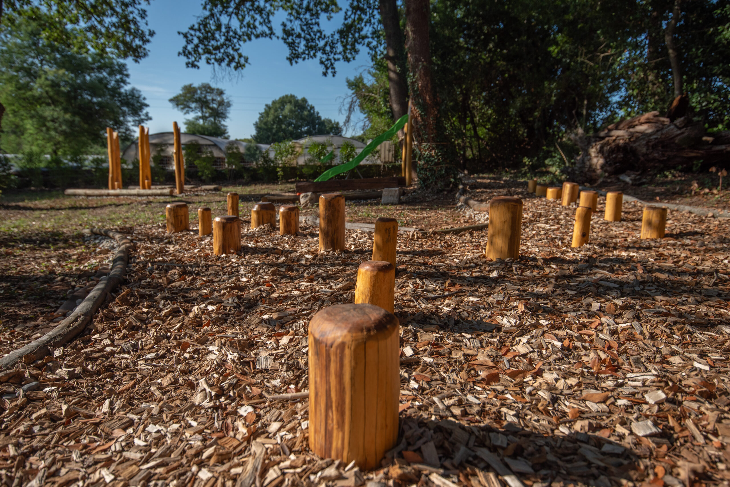 Parcours équilibre :  Pas japonais