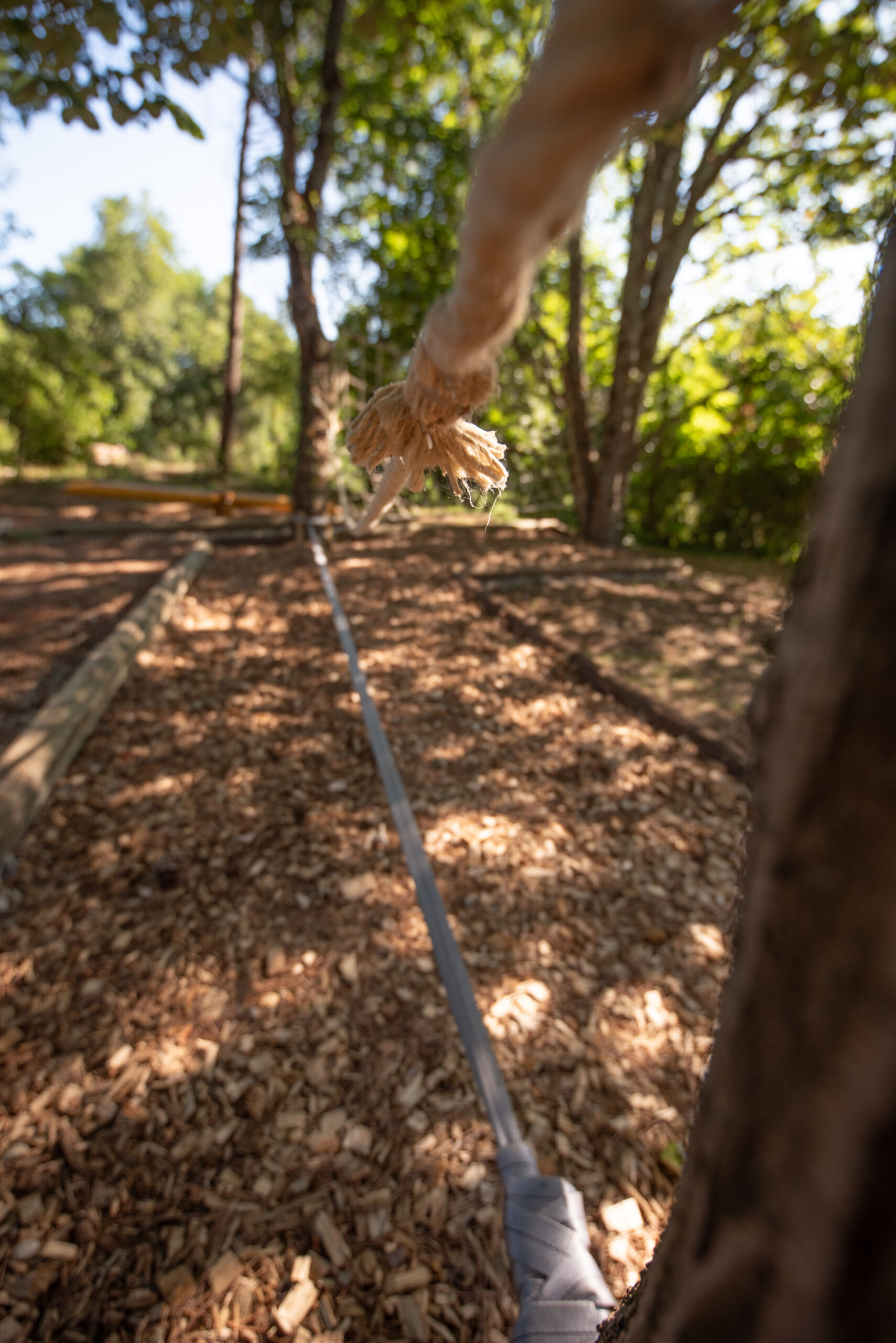 Parcours équilibre: Slackline
