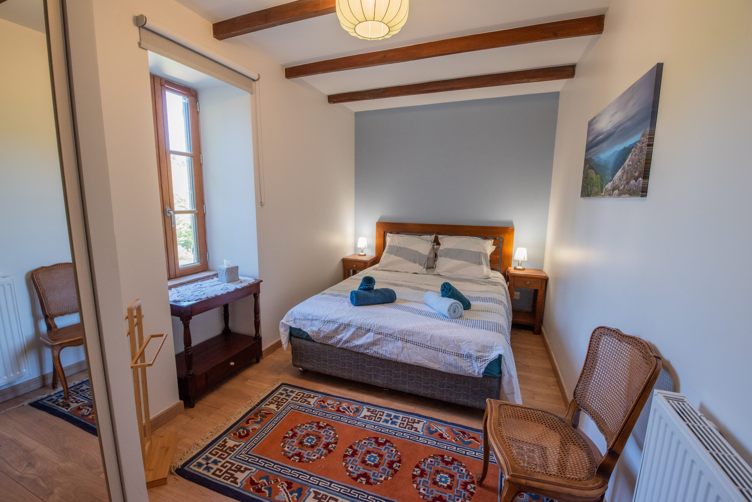 Niveau 1 :  Chambre bleue Lit double 160